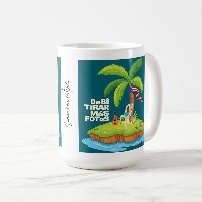 Mug Je devrais prendre plus de photos Porto Rico (Devant droit)