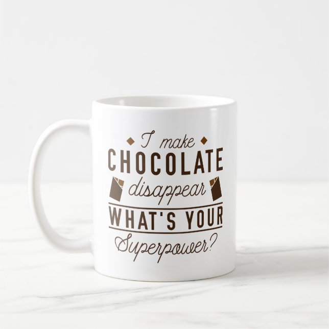 Mug Je fais disparaître le chocolat (Gauche)