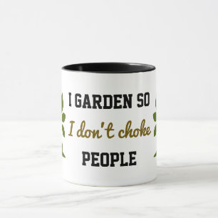 Mug Je fais du jardin pour ne pas étouffer les gens