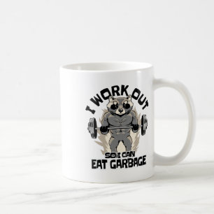 Mug Je fais du sport pour pouvoir manger des ordures F