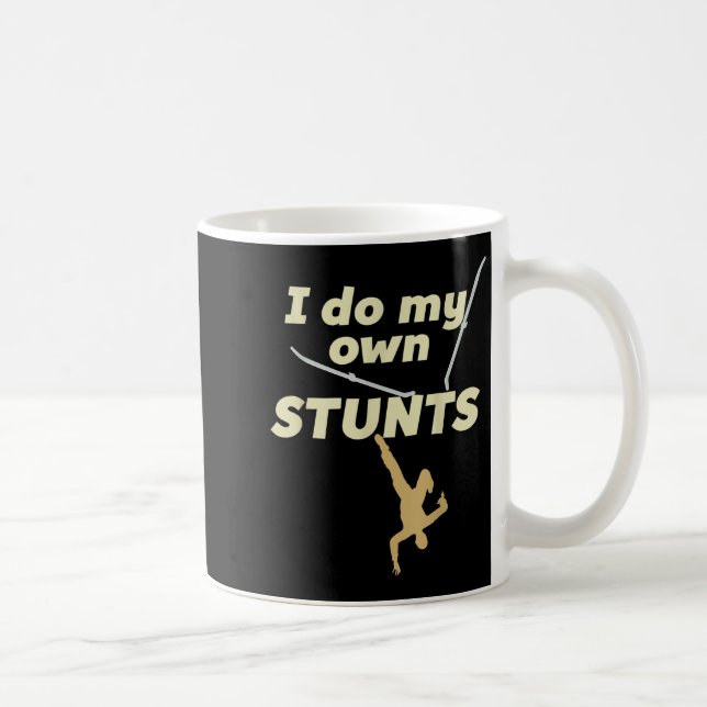 Mug Je fais mes propres cascades - Ski _ Drôle - Accid (Droite)