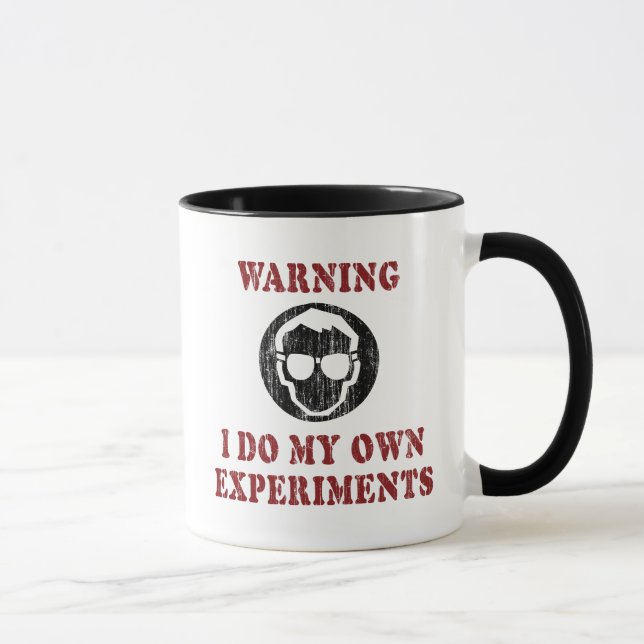 Mug Je fais mes propres expériences - Grunge de scient (Droite)
