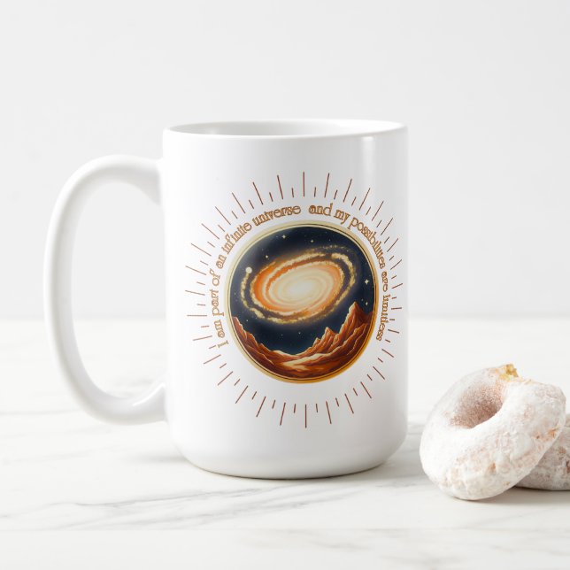 Mug Je fais partie d'un univers infini. (Avec donut)