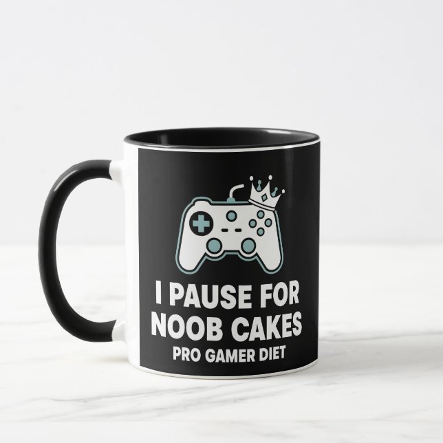 Mug Je fais pause pour les gâteaux de noobs Pro Diet d (Gauche)