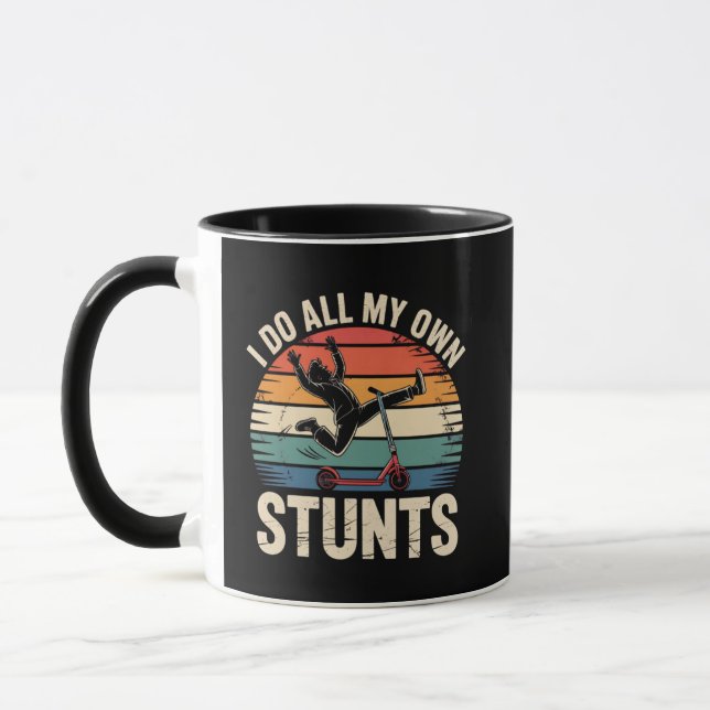 Mug Je fais tous mes propres cascades Push Scooter, Ki (Gauche)
