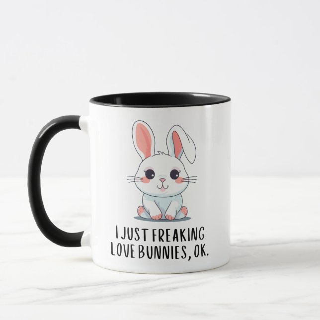 Mug Je Frappe Les Bunnies Amoureux Ok (Gauche)