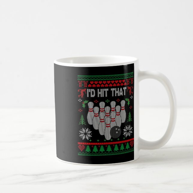 Mug Je frapperais ce bowling drôle Bowler bowling laid (Droite)