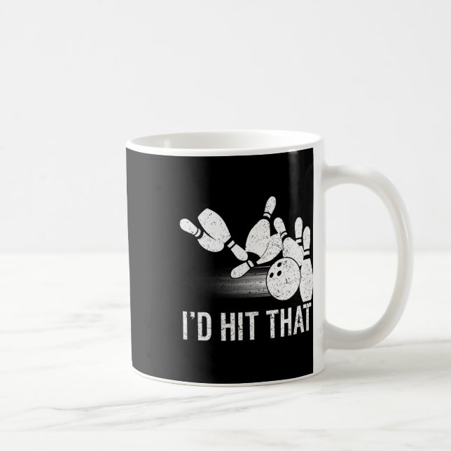 Mug Je frapperais cette chemise de bowling drôle Bowle (Droite)