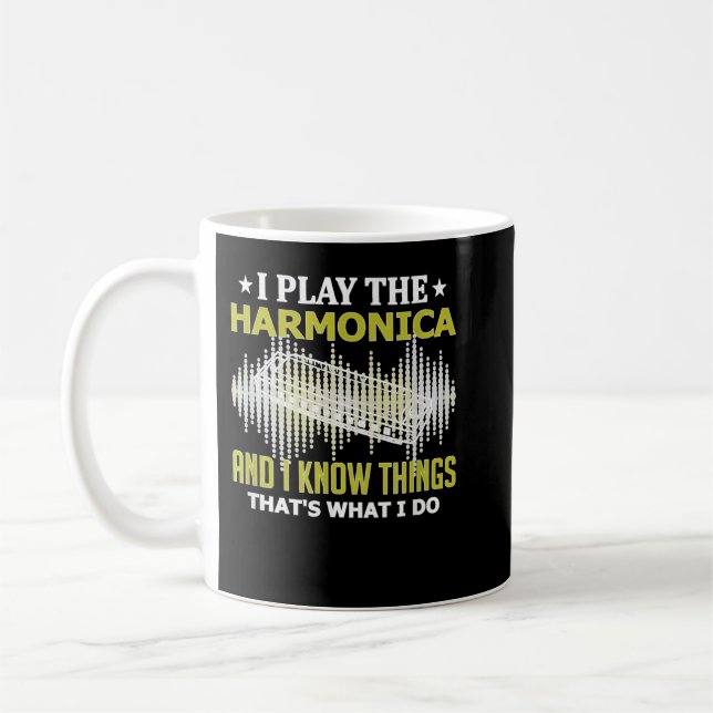 Mug Je joue à l'Harmonica et je sais des choses Musiqu (Gauche)