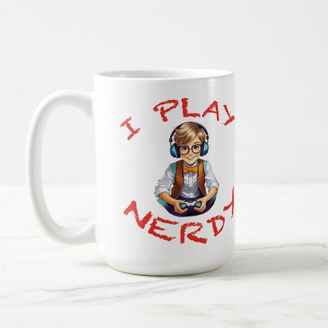 Mug Je joue au gamer nerdy (Gauche)
