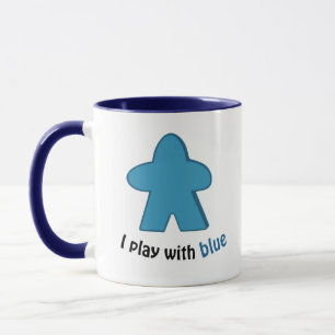 Mug Je joue avec les Meeples Bleus