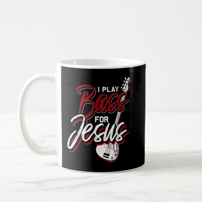 Mug Je Joue Basse Pour Jesus Bass Guitare (Gauche)