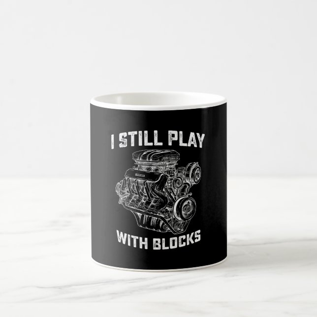 Mug Je joue encore avec des blocs Mécanicien automobil (Centre)