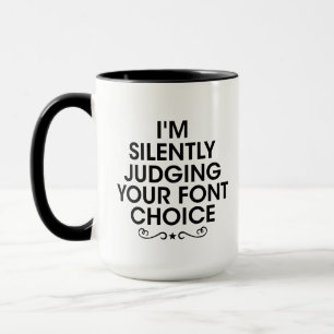 Mug je juge en silence votre choix de police - Gag de 