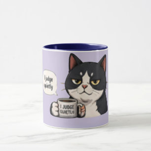 Mug Je juge silencieusement – Drôle et sarcastique