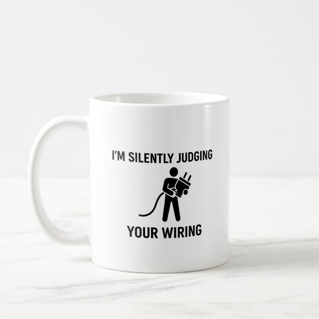 Mug Je juge silencieusement votre câblage (Gauche)