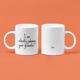 Mug Je juge ta grammaire en silence   Éditeur drôle