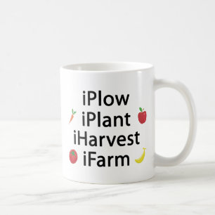 Mug Je laboure la ferme de récolte de plante avec des