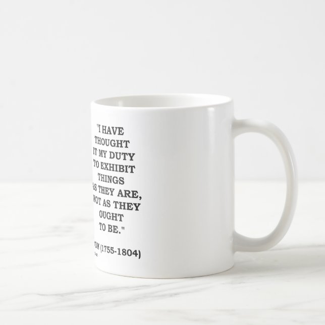 Mug Je l'ai pensé mon devoir pour exhiber la citation (Droite)