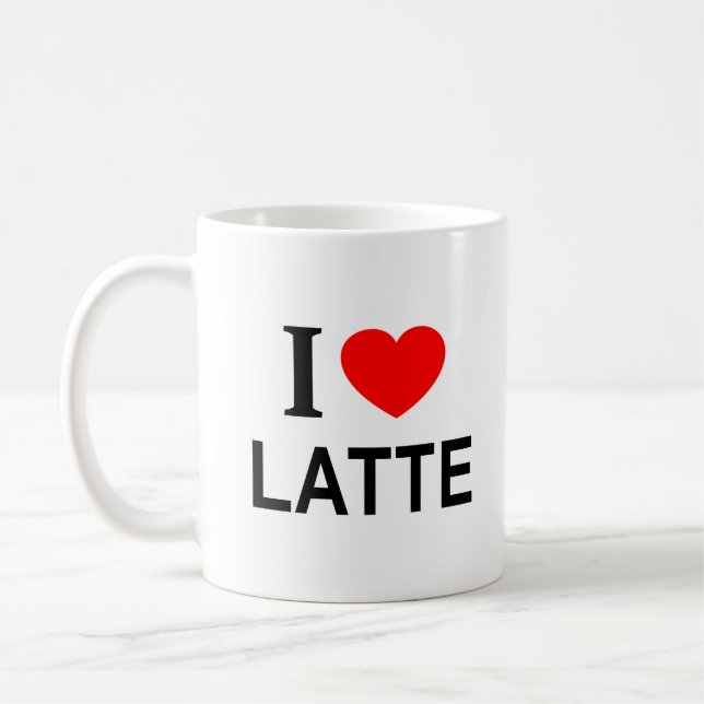 Mug Je ❤️ LATTE J'AIME LATTE JE ❤️ LATTE (Gauche)