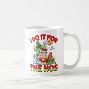 Mug Je Le Fais Pour Le Ho Noël tropical de Père Noël