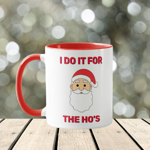 Mug Je le fais pour les salopes Père Noël cochon blanc