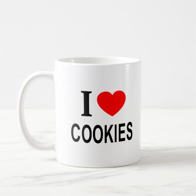 MUG JE ❤️ LES COOKIES J'AIME LES COOKIES JE COEUR LES  (Gauche)