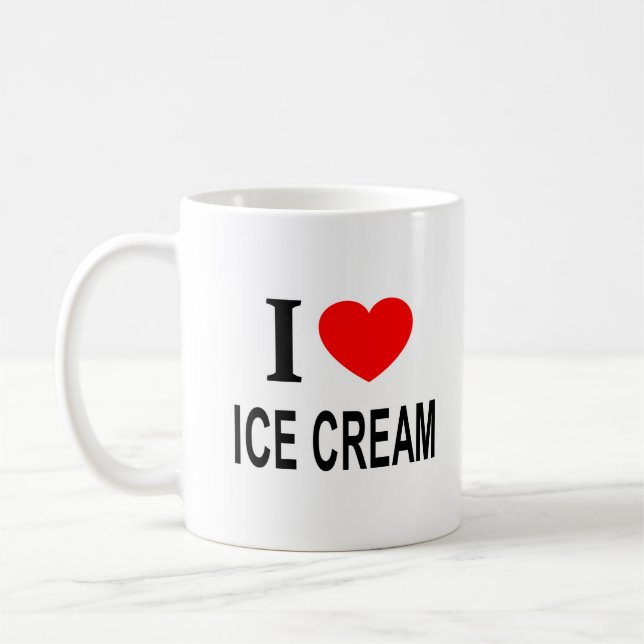 Mug Je ❤️ les glaces j'aime les glaces j'adore les gla (Gauche)