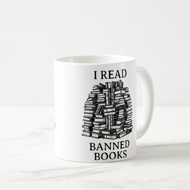 Mug Je lis des livres interdits (Devant droit)