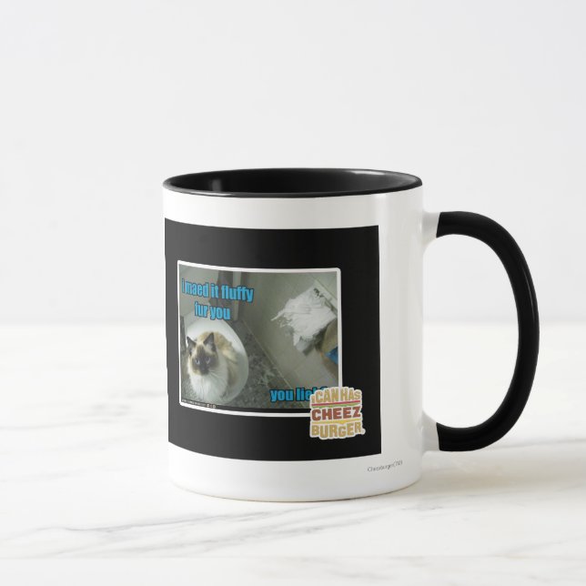 Mug Je maed le fourrure pelucheuse vous (Droite)