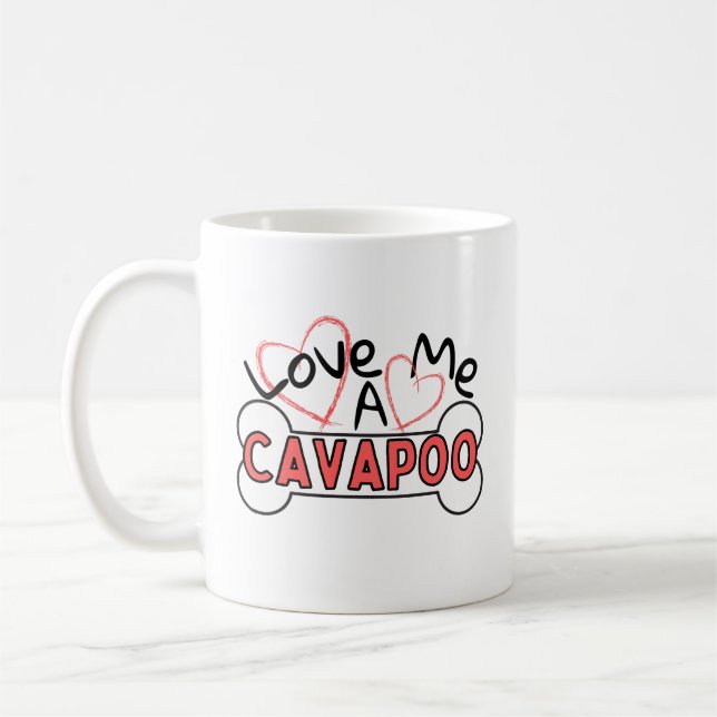 Mug Je M'Aime Un Cavapou | Cavoodle | I Heart Cavapoos (Gauche)