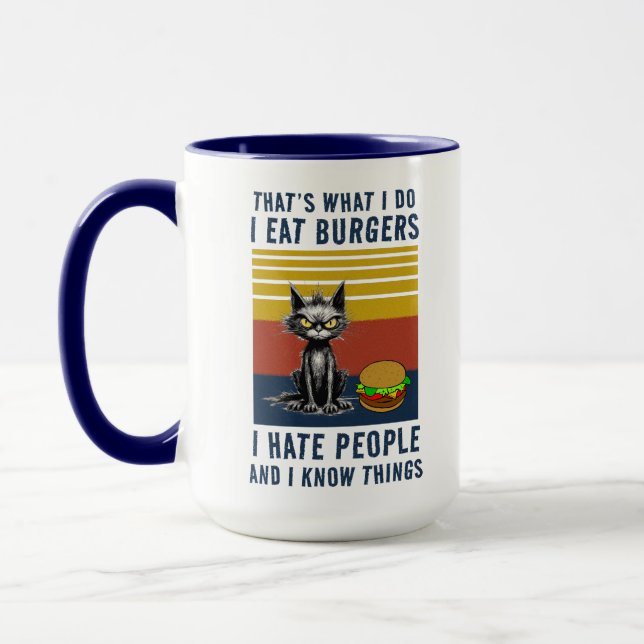 Mug Je Mange Des Burgers (Gauche)