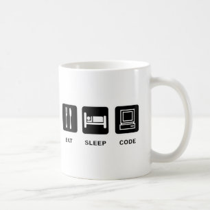 Mug Je mange, dors et code