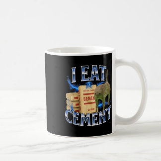 Mug Je mange du ciment Chat maudit drôle Mème étrangem