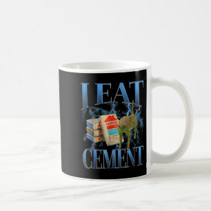 Mug Je Mange Du Ciment Maudit Chat Drôle Mème Curieuse