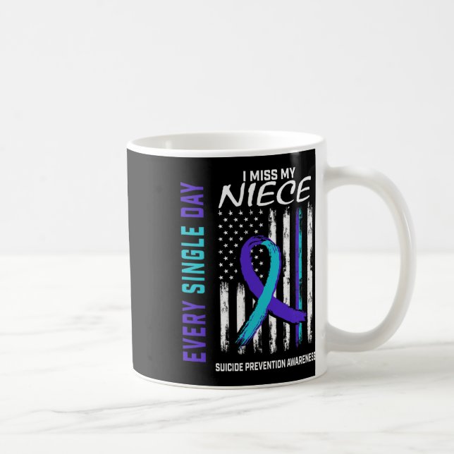 Mug Je Manque Mon Coeur Soeur Ruban Suicide Sensibilis (Droite)