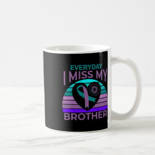 Mug Je Manque Mon Frère Coeur Ruban Sensibilisation au