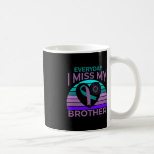 Mug Je Manque Mon Frère Coeur Ruban Sensibilisation au