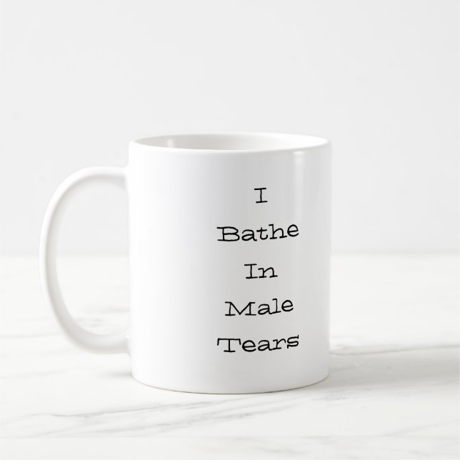 Mug Je me baigne dans le noir masculin de larmes (Gauche)