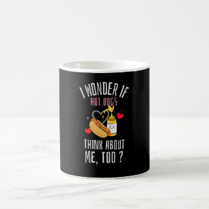 Mug Je Me Demande Si Les Chiens Chauds Pensent À Moi 
