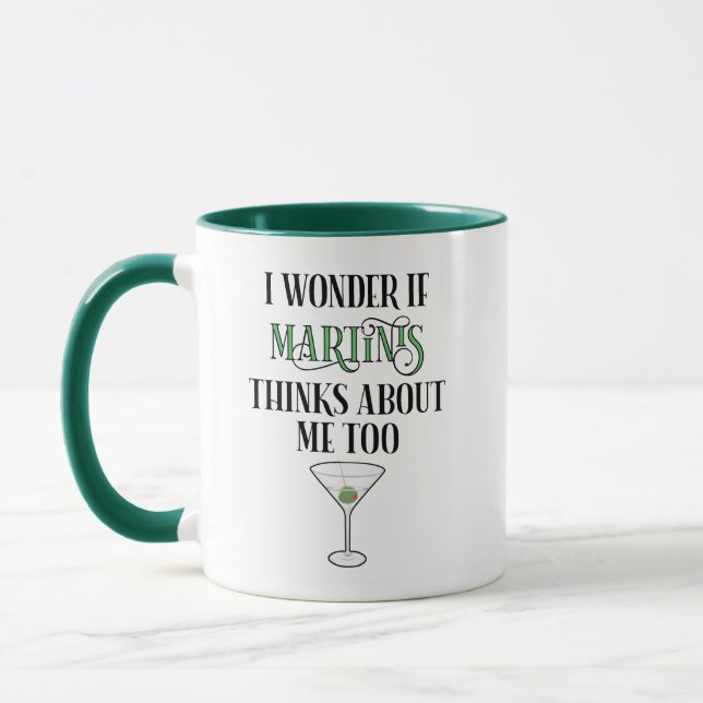 Mug Je me demande si Martinis pense aussi à moi (Gauche)