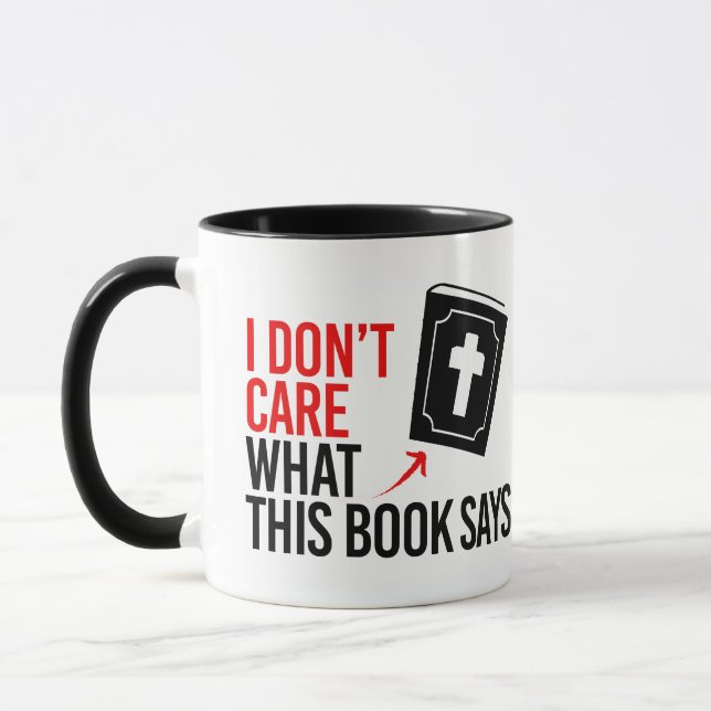 Mug Je me fiche de ce que dit ce livre (Gauche)