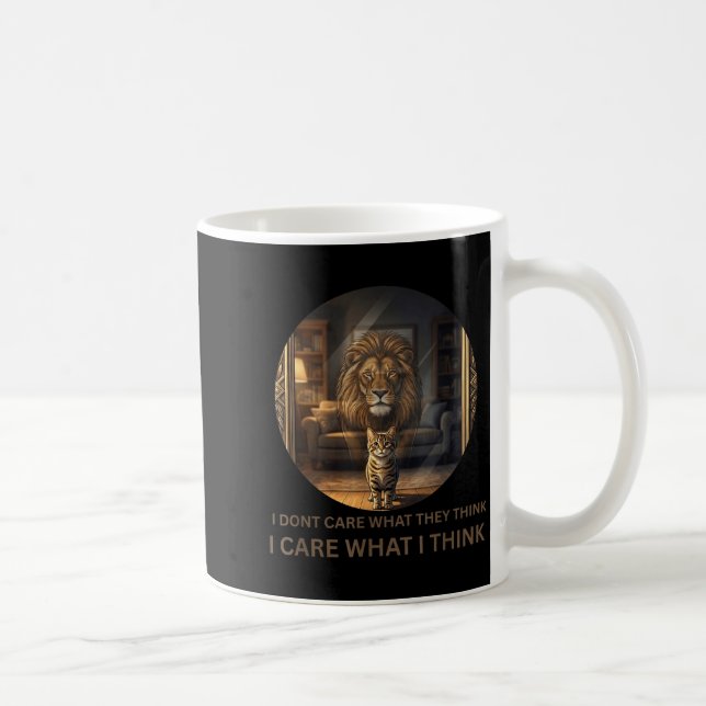 Mug Je me fiche de ce qu'ils pensent motivation  (Droite)
