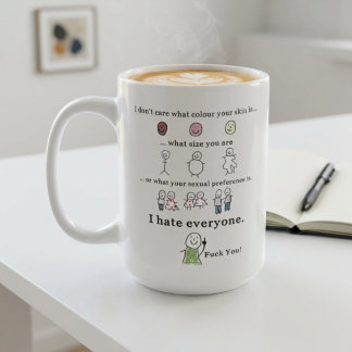 Mug je me fiche de la couleur de ta peau Mème drôle