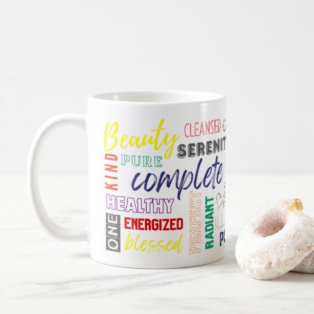 Mug Je me rappelle quotidiennement des mots inspirants (Avec donut)