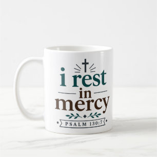 Mug Je me repose dans la miséricorde Citation chrétien
