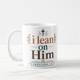Mug Je me repose sur Lui Citation classique de foi chr