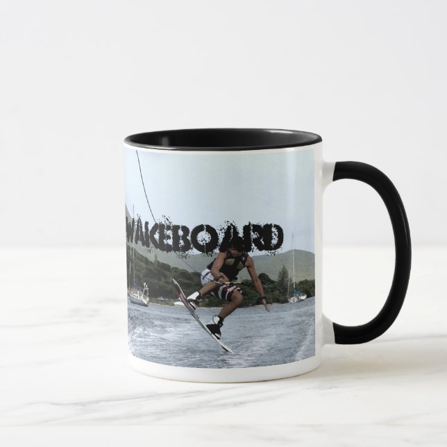 MUG JE ME RÉVEILLE À WAKEBOARD (Droite)
