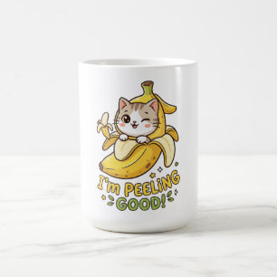 Mug Je me sens bien - Drôle de jeu de mots sur un chat