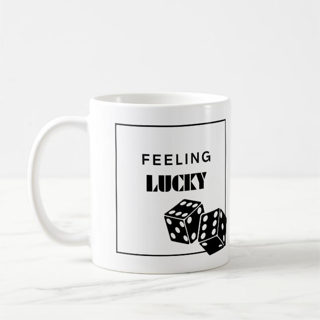 Mug Je me sens chanceuse, fille chanceuse, fille chanc (Gauche)
